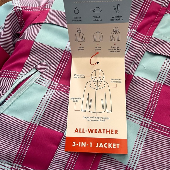 NWT baby toddler girl 3-in-1 warmest jacket coat Sz 12 months cat & jack - Picture 4 of 12